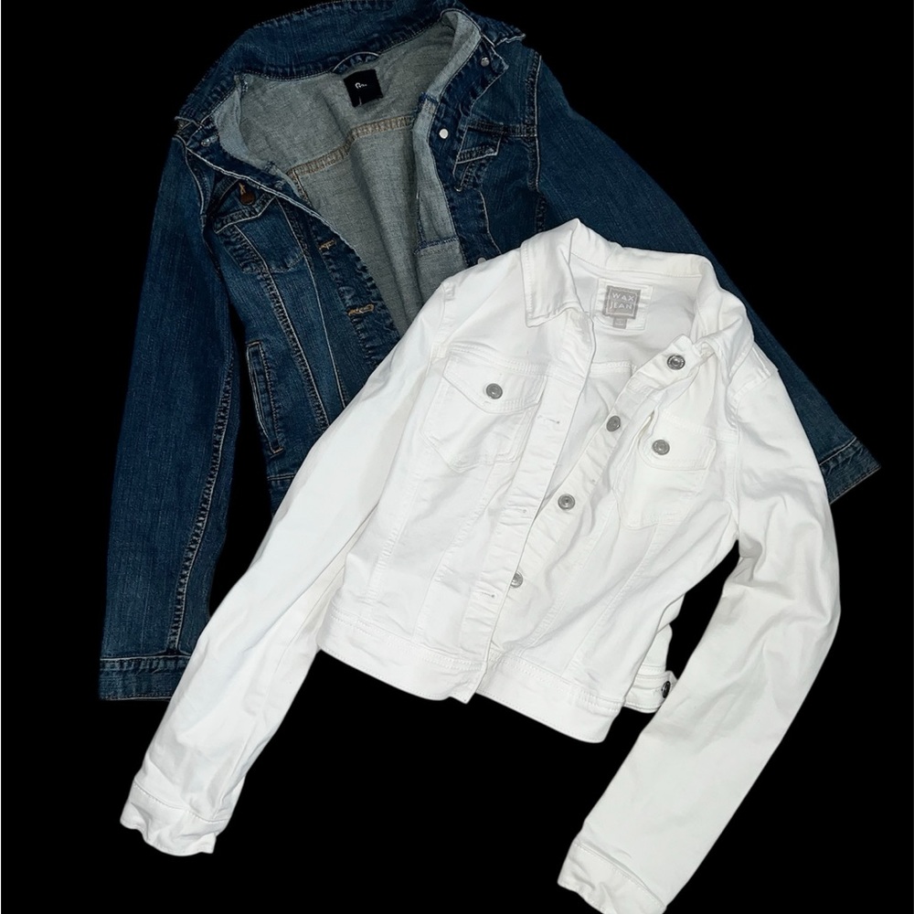Blue and White Jean Jackets Classic Style